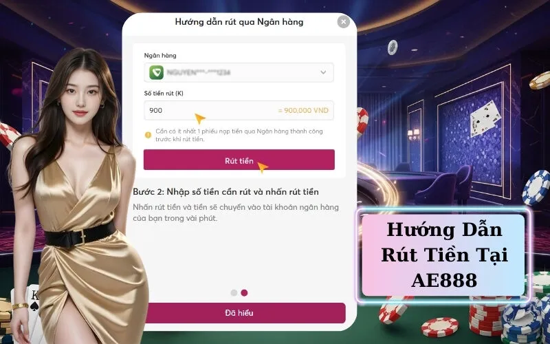 Hướng Dẫn Rút Tiền tại AE888